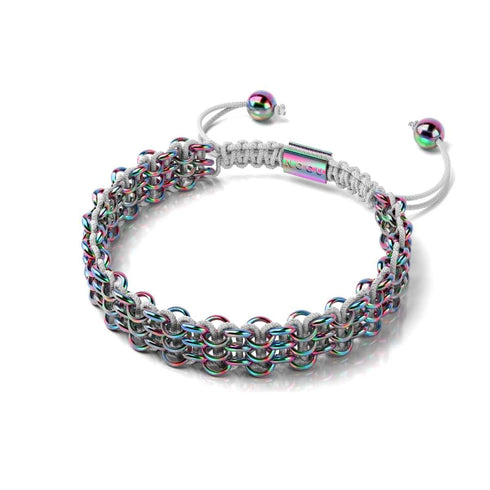 Chamäleon-Links | Original Kismet Armband | Weiß x Einhorn Silber